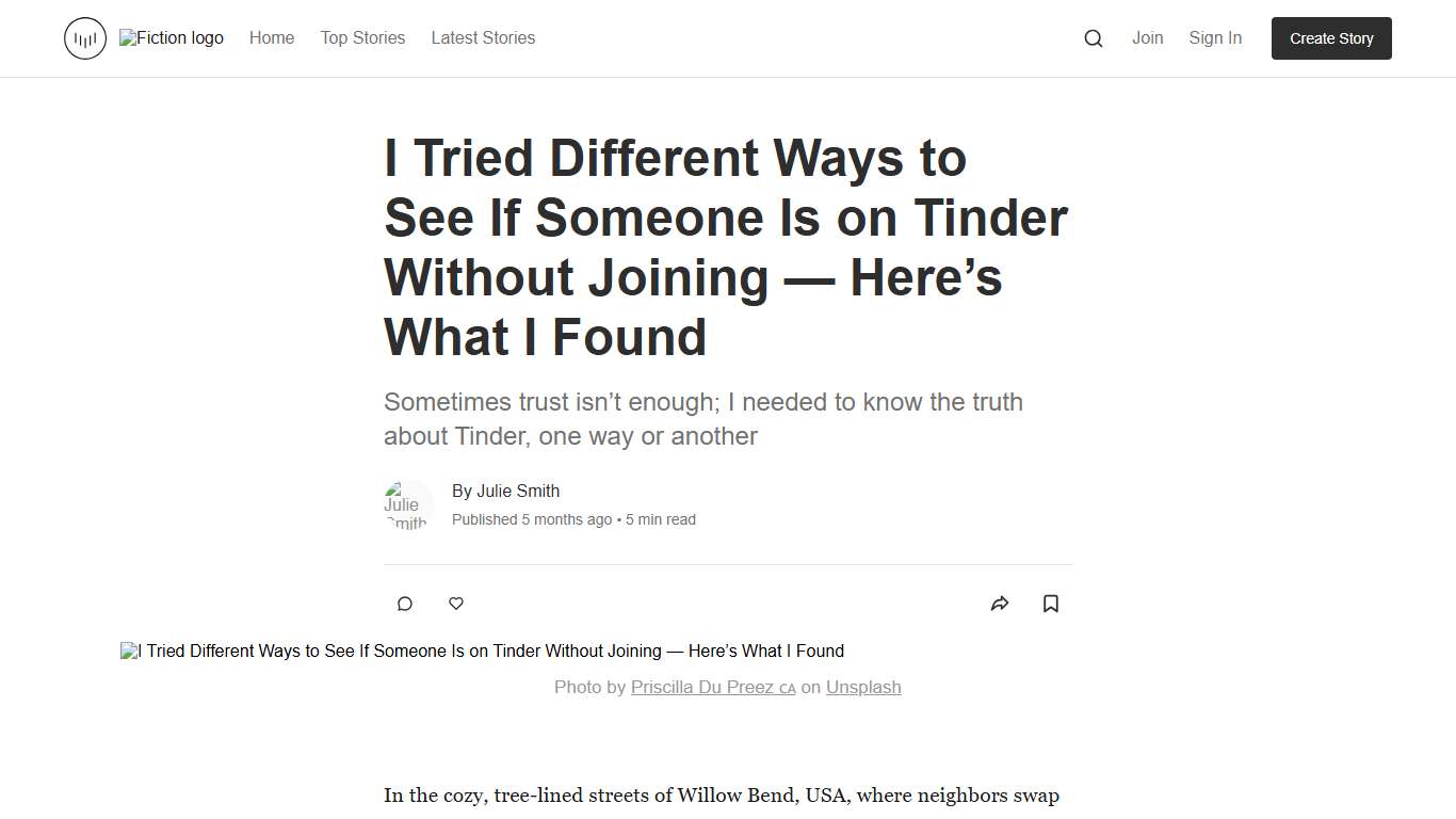 I Tried Different Ways to See If Someone Is on Tinder Without Joining — Here’s What I Found Fiction