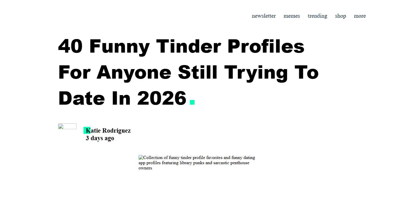 40 Funny Tinder Profiles For Anyone Still Trying To Date In 2026